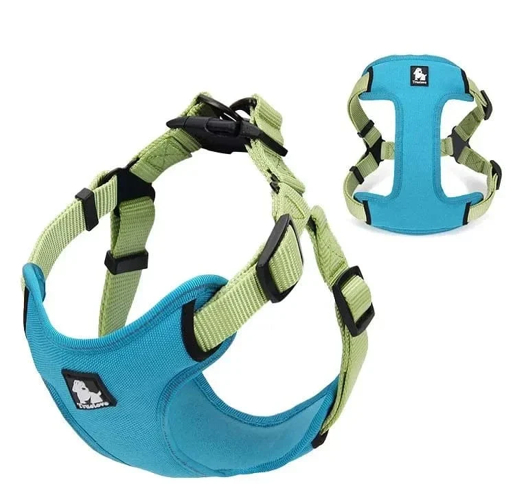 Harnais anti traction chien rembourré et réfléchissant