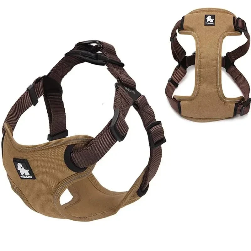 Harnais anti traction chien rembourré et réfléchissant
