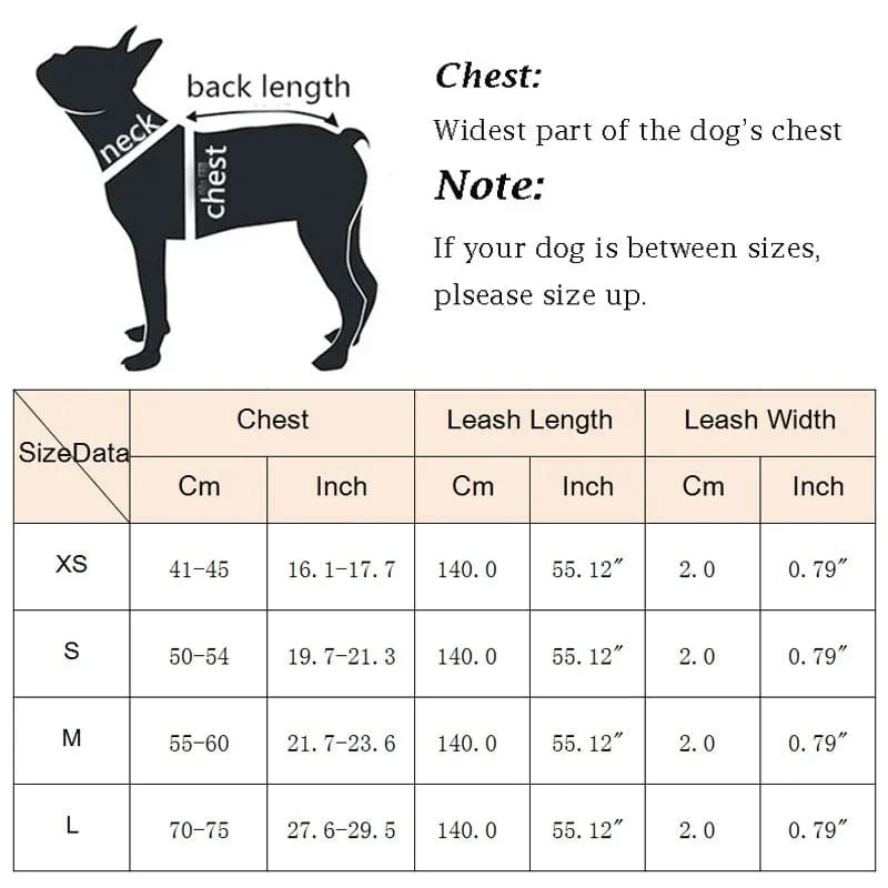 Harnais anti-traction chien réfléchissant pour petits et moyens animaux