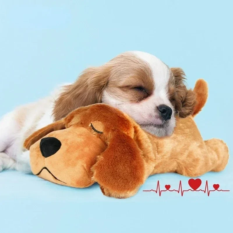 Jouet pour chien avec battement de cœur apaisant