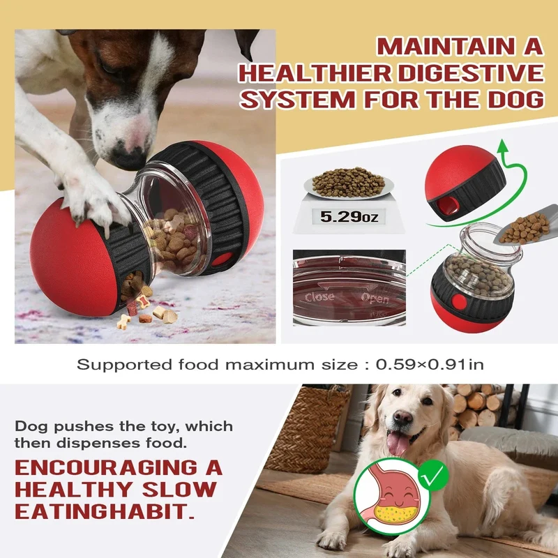 Jouet pour chien interactif et éducatif - Balle distributeur de nourriture pour chiots et petits chiens
