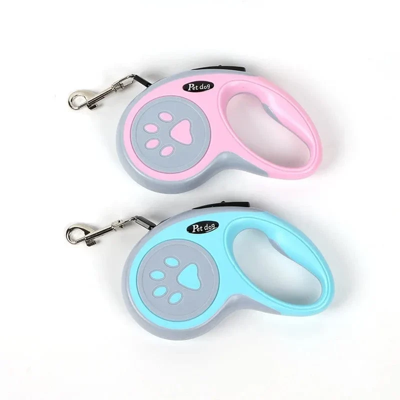Laisse pour chien rétractable 3m/5m, durable et automatique