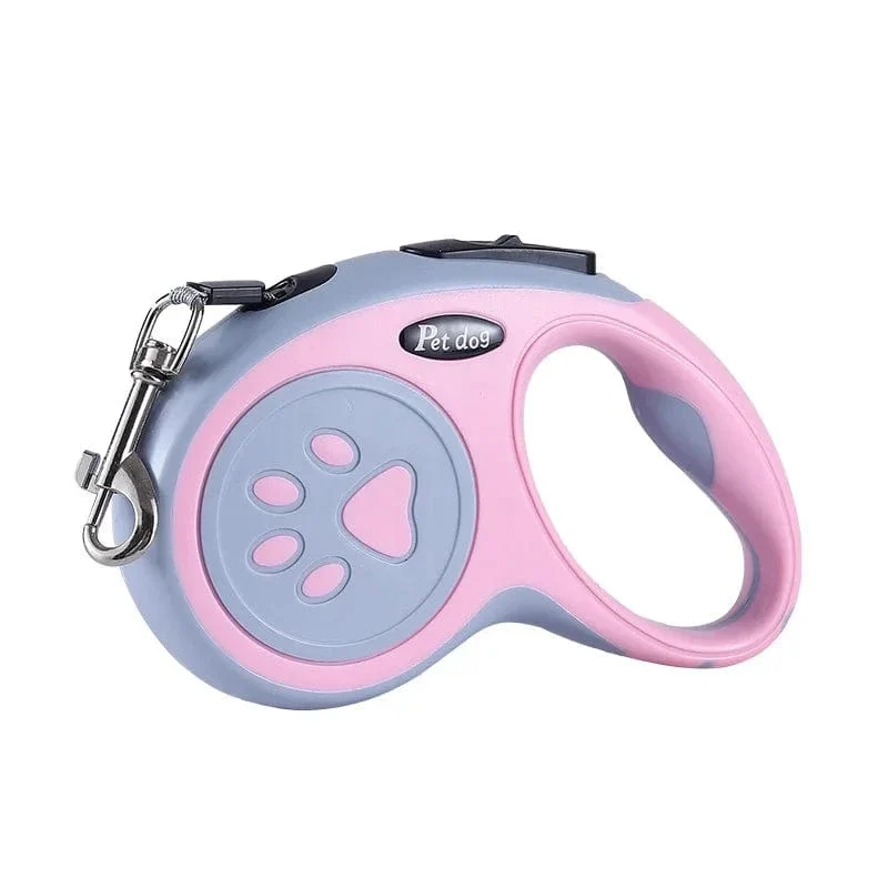 Laisse pour chien rétractable 3m/5m, durable et automatique