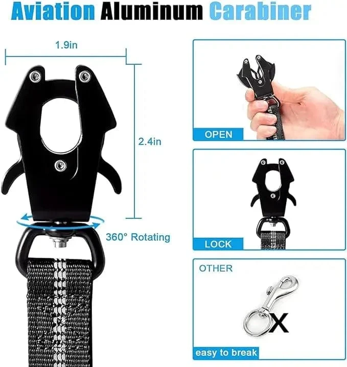 Laisse pour chien élastique absorbant les chocs avec ceinture de sécurité
