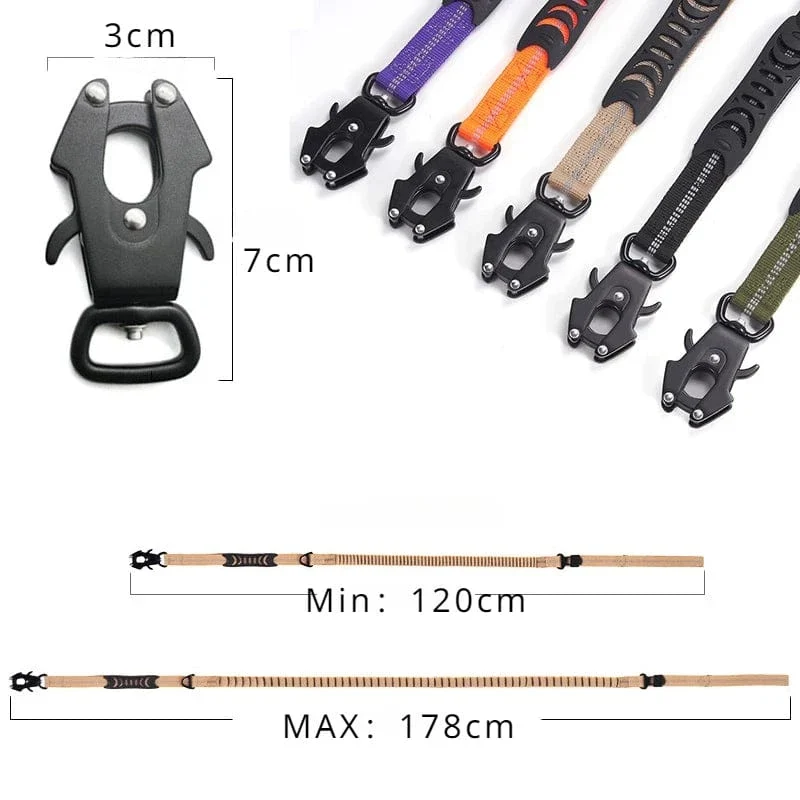 Laisse pour chien élastique absorbant les chocs avec ceinture de sécurité