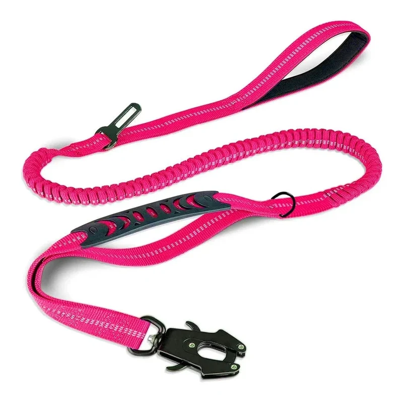 Laisse pour chien élastique absorbant les chocs avec ceinture de sécurité