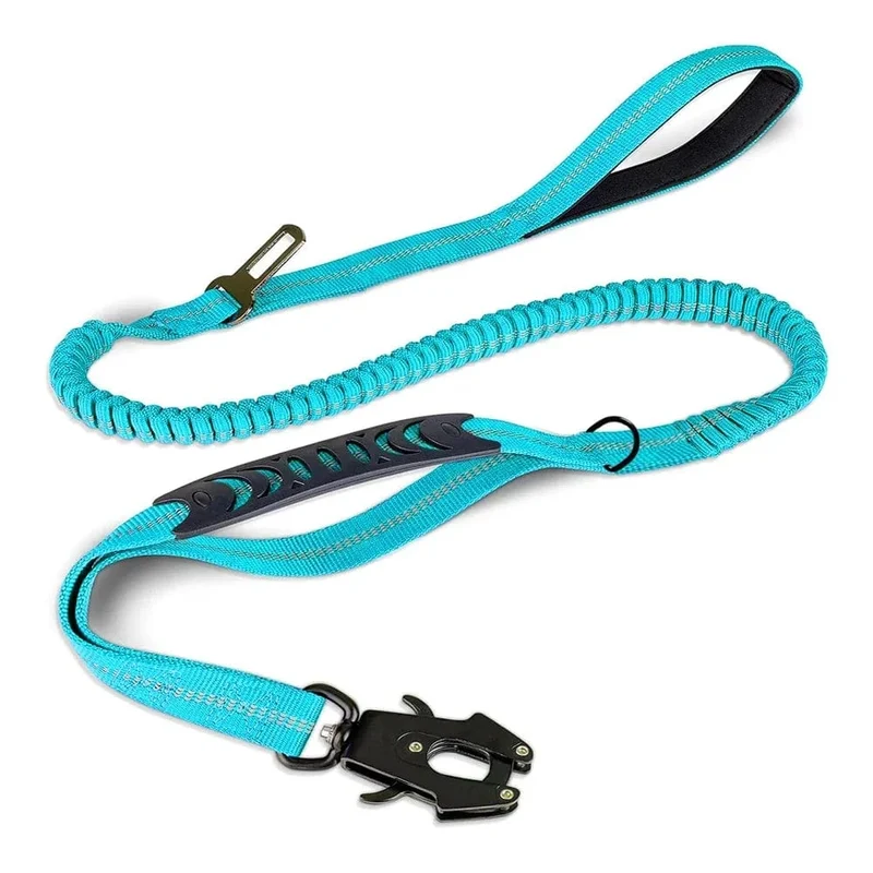 Laisse pour chien élastique absorbant les chocs avec ceinture de sécurité