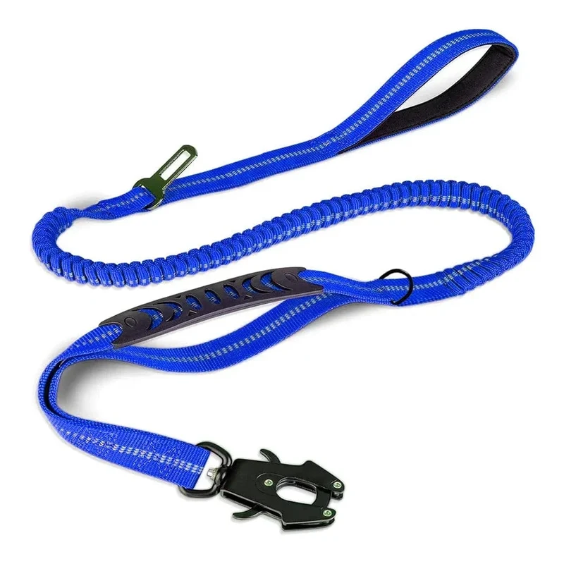Laisse pour chien élastique absorbant les chocs avec ceinture de sécurité
