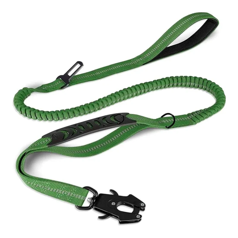 Laisse pour chien élastique absorbant les chocs avec ceinture de sécurité