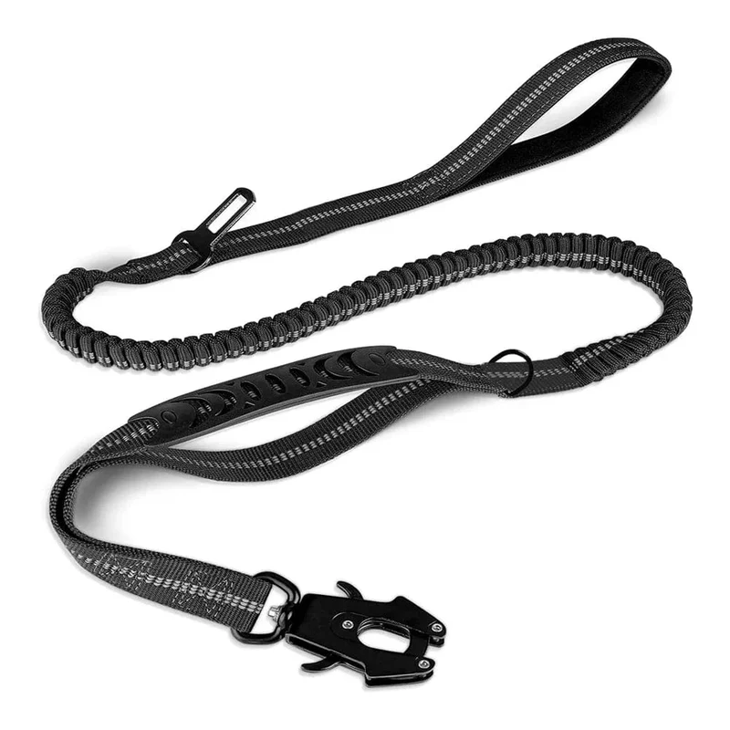 Laisse pour chien élastique absorbant les chocs avec ceinture de sécurité