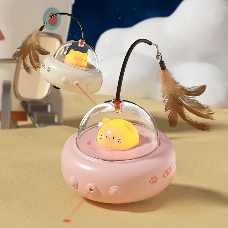 Jouet Laser UFO pour Chats : Aventure Interactive et Stimulation