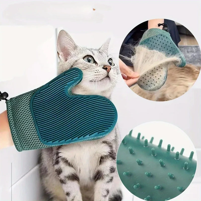 Gant de toilettage 2-en-1 pour chats : confort et efficacité !