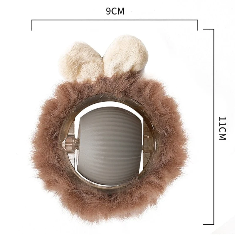 Balle interactive en fourrure pour chats