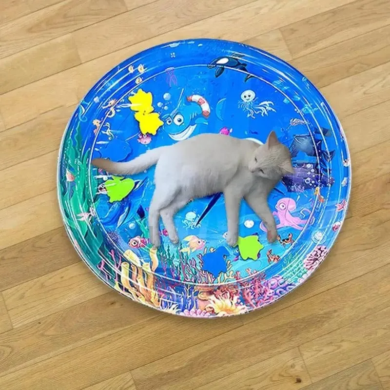 Tapis d'eau rafraîchissant interactif pour chats