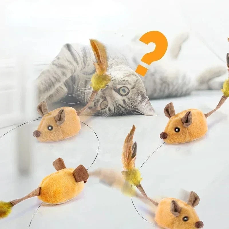 Jouet interactif en forme de souris pour chats