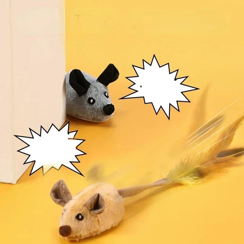 Jouet interactif en forme de souris pour chats