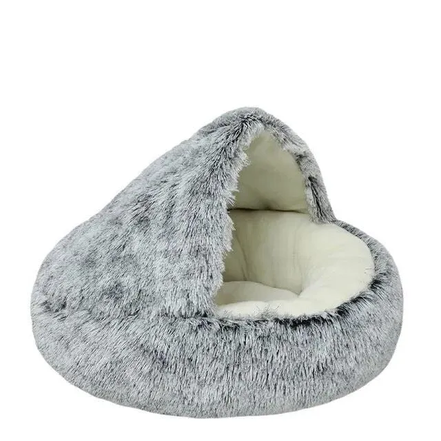 Caverne Douillette 2-en-1 pour Chats