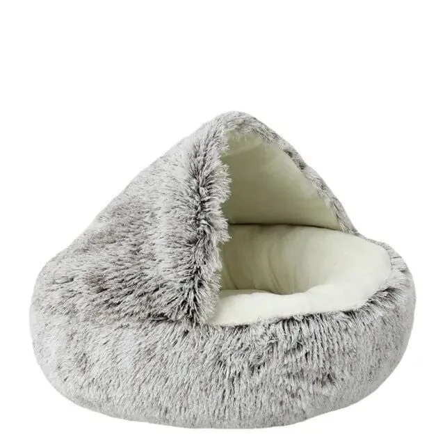 Caverne Douillette 2-en-1 pour Chats