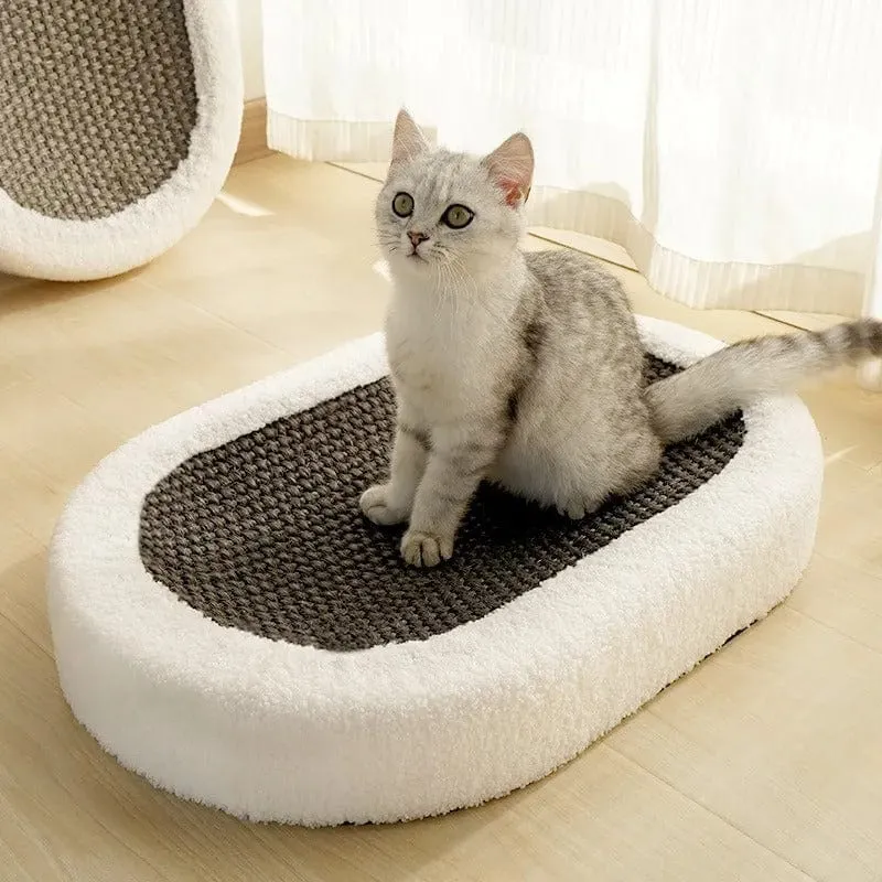 Lit pour chat luxueux avec griffoir intégré