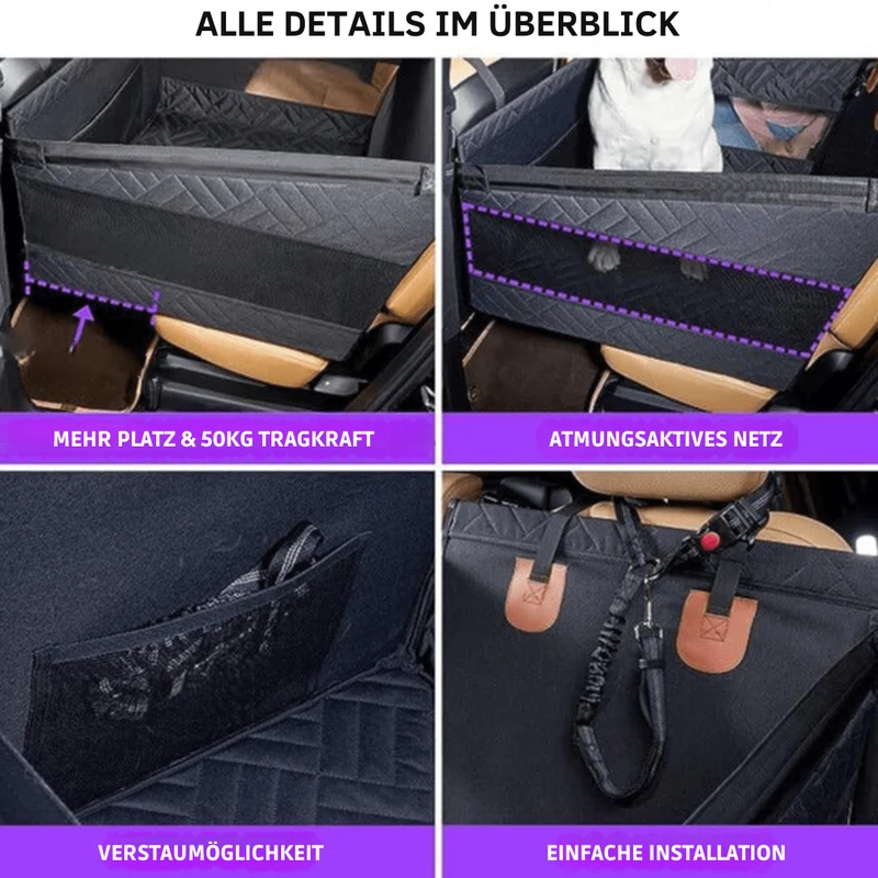 Protection de Siège Auto pour Chiens - Confort et Sécurité