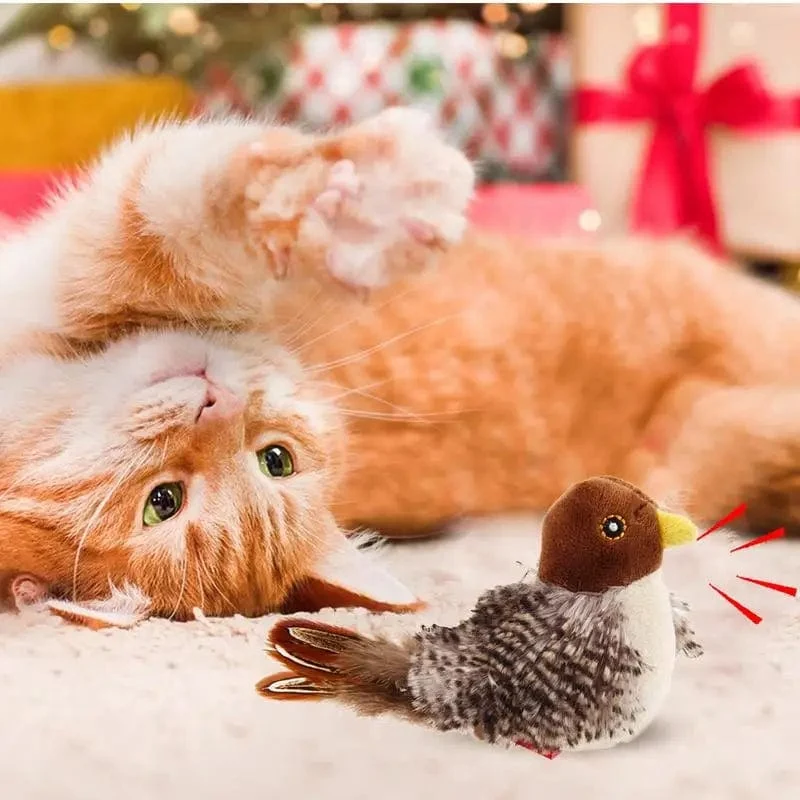 Jouet interactif pour chats : Oiseau gazouillant
