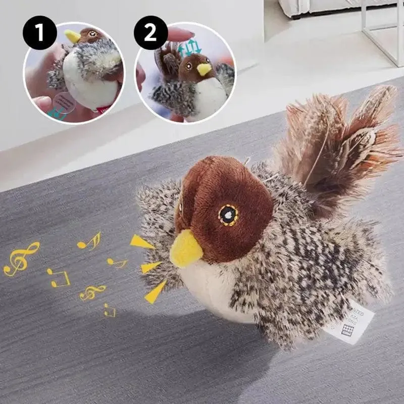 Jouet interactif pour chats : Oiseau gazouillant