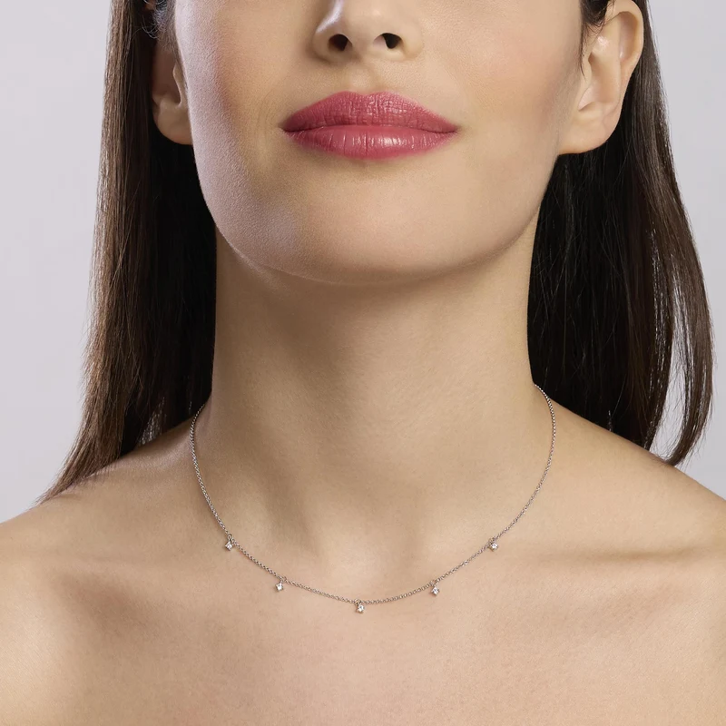 Collar Mabina con puntos de luz en diamantes cultivados en laboratorio Mi diamante 553812