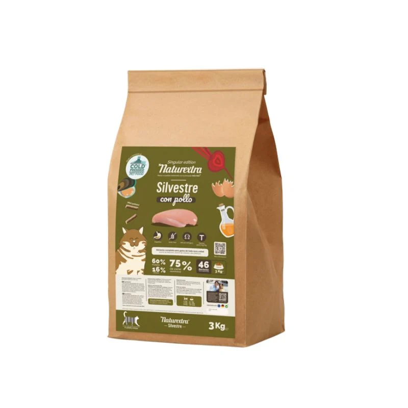 NATUREXTRA PIENSO PRENSADO EN FRIO GATOS SILVESTRE POLLO