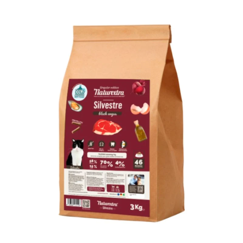 NATUREXTRA PIENSO PRENSADO EN FRIO GATOS SILVESTRE BLACK ANGUS