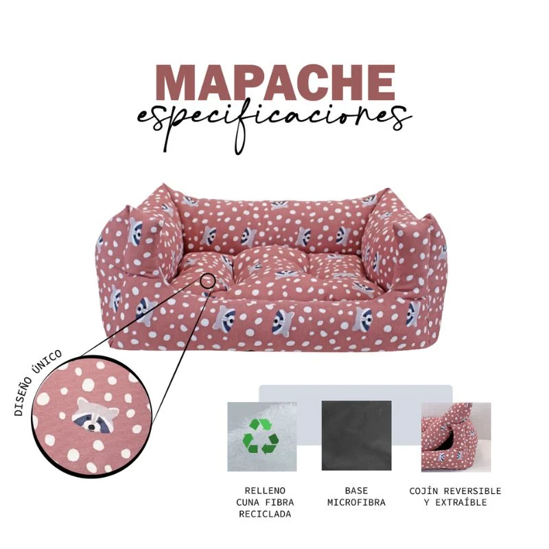 CAMA PERROS CONFORT GULLIVER MAPACHE YAGU