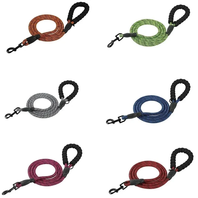 Laisse pour chien réfléchissante 150 cm, robuste et confortable