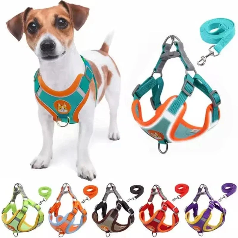 Harnais pour chien réglable et réfléchissant