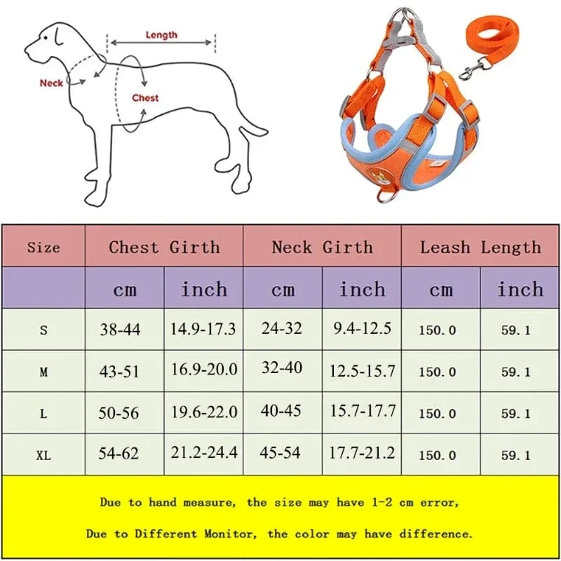 Harnais pour chien réglable et réfléchissant