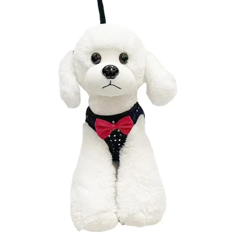 Harnais pour chien doux et respirant avec décoration en diamant