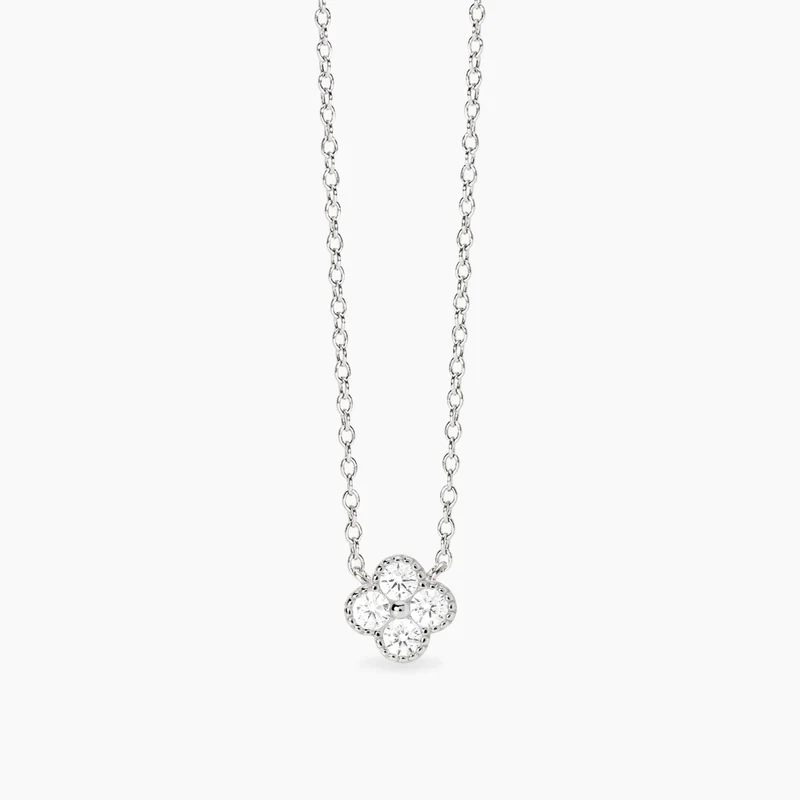 Colla Mabina con flor en circonita blanca Jazmín 553791
