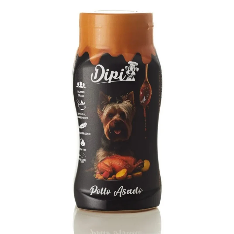 DIPI SALSA NATURAL PARA PERROS POLLO ASADO 300 ML