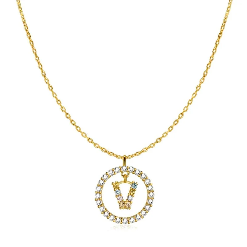 Collar Iniciales Brillantes