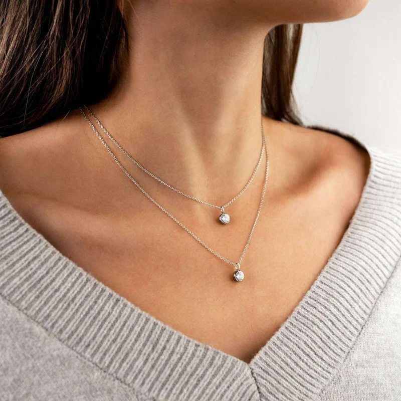 Collar Zirconia Círculo