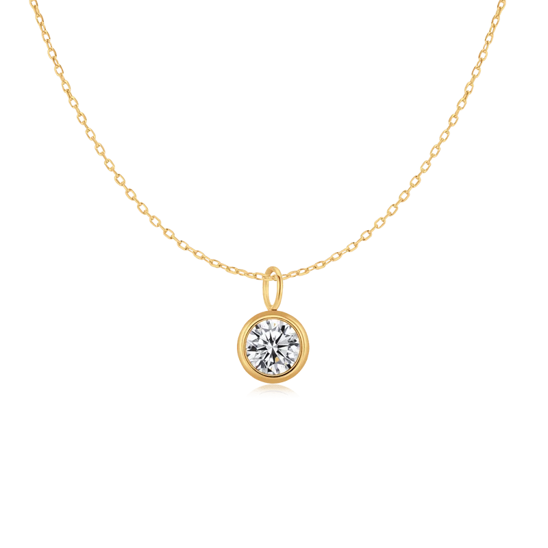 Collar Zirconia Círculo