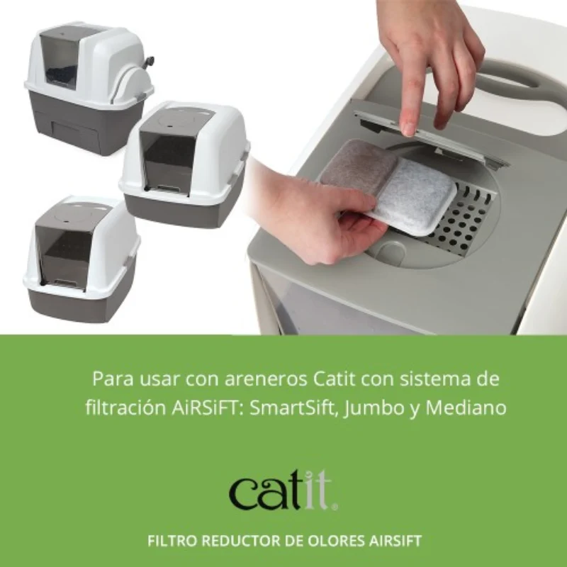 FILTRO REDUCTOR DE OLORES ARENEROS GATOS CATIT AIRSIFT PACK DE 6 FILTROS