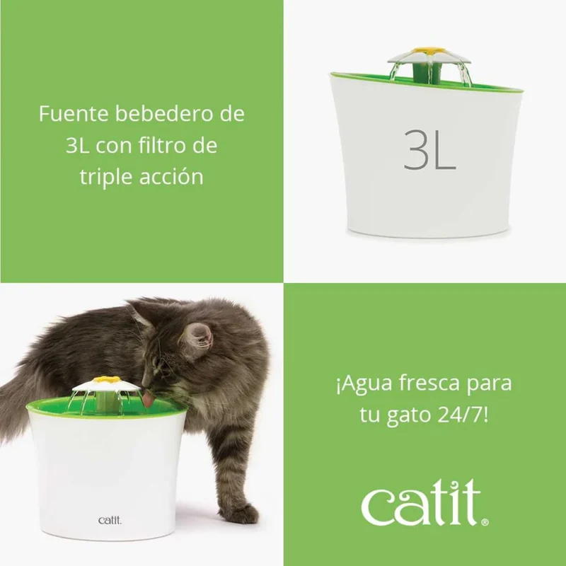 FUENTE CATIT FLOWER 3 L PARA GATOS