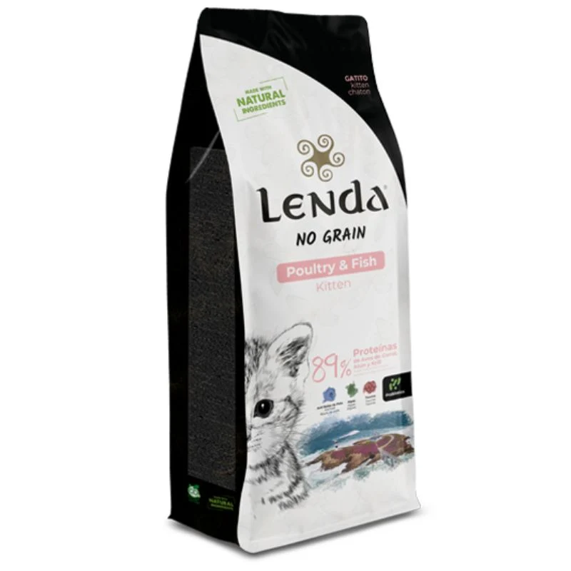 LENDA GATOS KITTEN AVE Y PESCADO NO GRAIN 2 KG