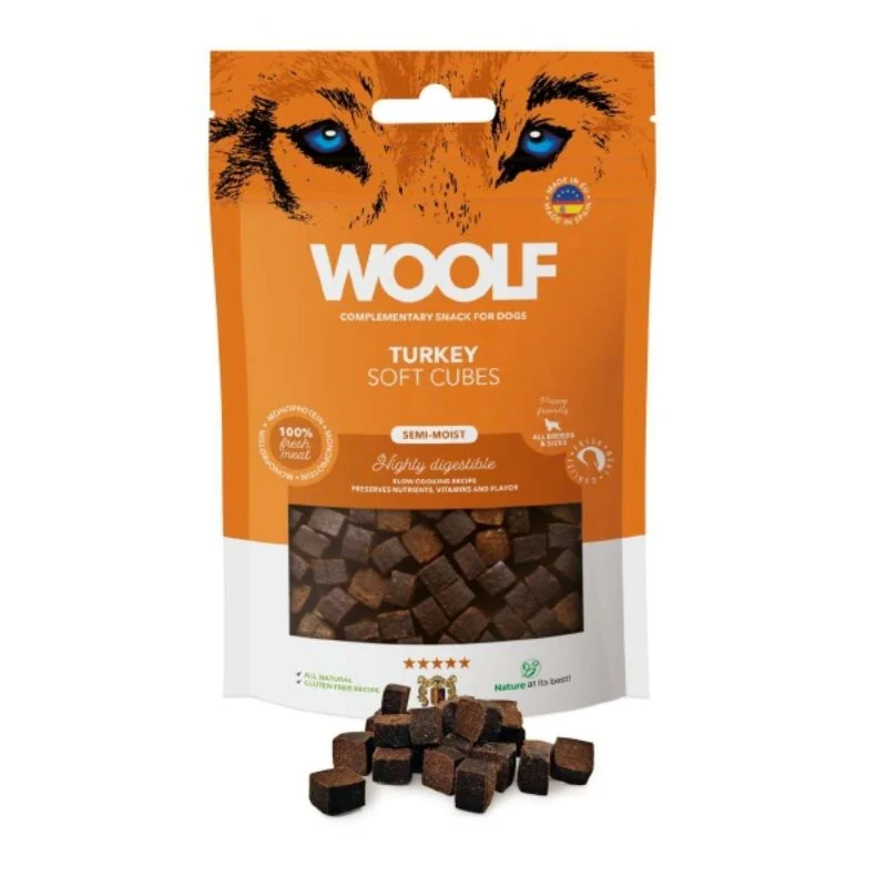 WOOLF SNACK SEMIHUMEDO PAVO 10 X 100 G