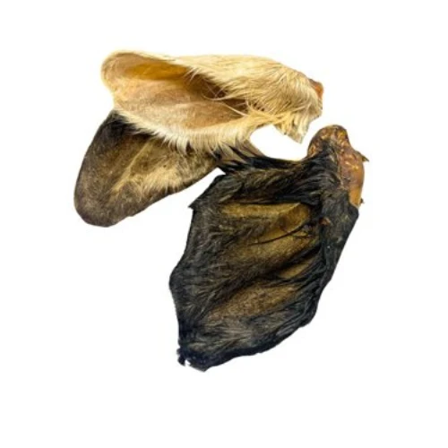 SNACK NATURAL PERROS OREJA DE TERNERA CON PELO 120 UNIDADES
