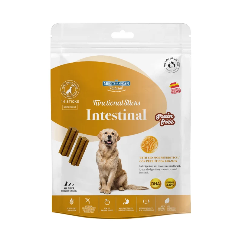 SNACKS PARA PERROS SIN CEREALES INTESTINAL MEDITERRANEAN 12 X 110 G