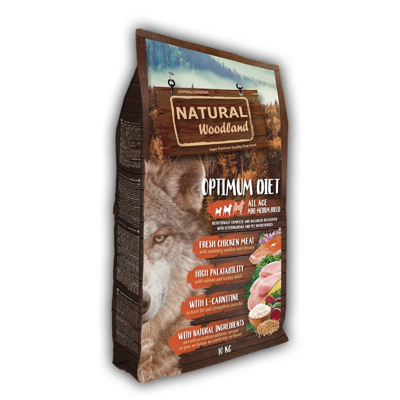 NATURAL WOODLAND OPTIMUM DIET MINI MEDIUM PERROS 10 KG