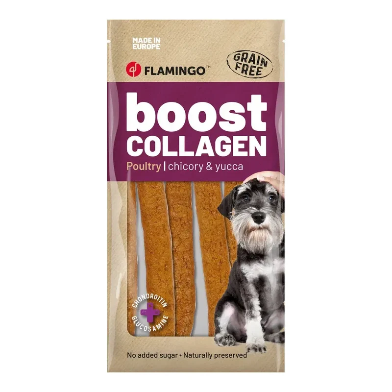 Flamingo Boost Salchicha con Pollo y Colágeno Pack 6 uds Snack para Perros