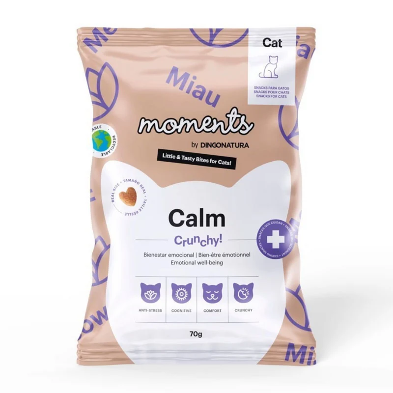 SNACK PARA GATOS MOMENTS CALM 70 G