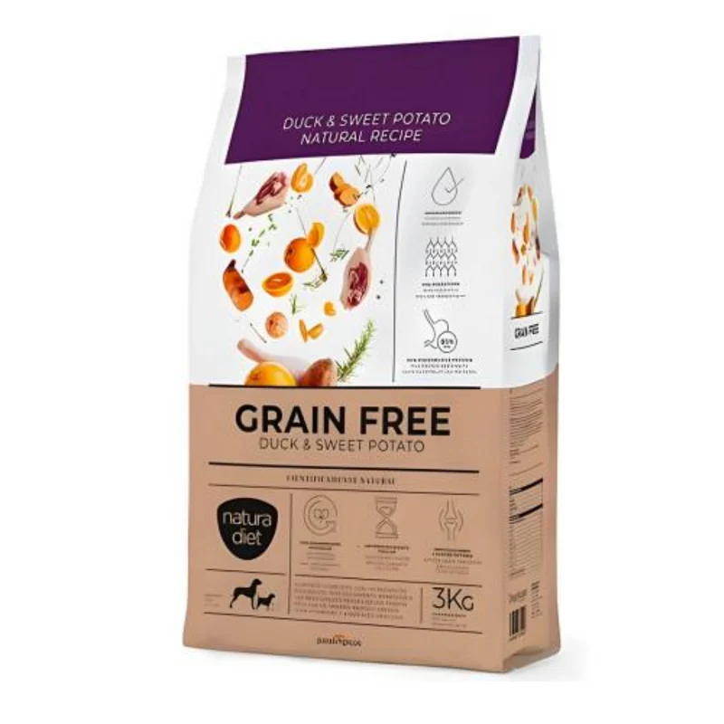 NATURA DIET PERROS GRAIN FREE PATO Y PATATA 3 KG