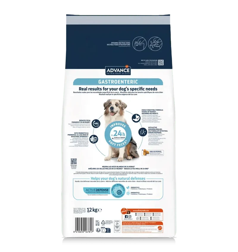 Advance Veterinary Diets Gastroenteric Pienso con Probióticos para Perros